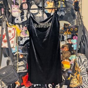 Velvet Rhinestone 'BabyGal" Dress